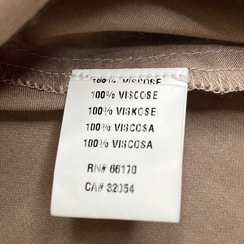 anthropologie blank london taupe tie neck beaded neckline flutter sleeve top - Picture 14 of 17